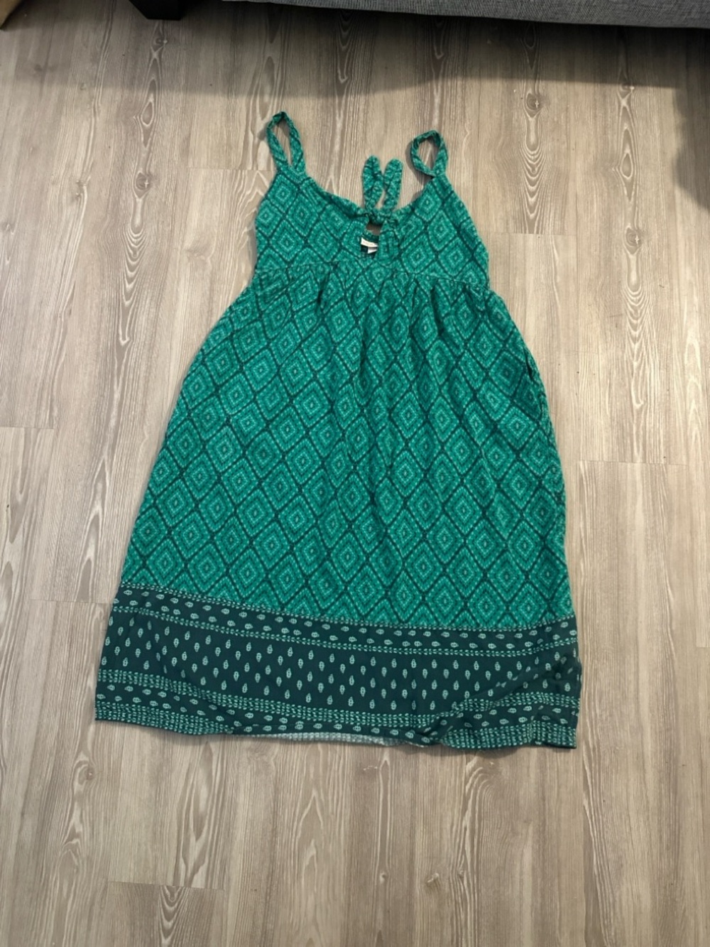 Knox Rose Teal Green Printed Maxi Dress